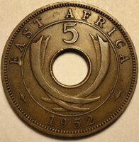 5 центов 1952 Британская Восточная Африка