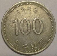 100 вон 1983 Южная Корея