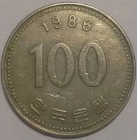 100 вон 1986 Южная Корея