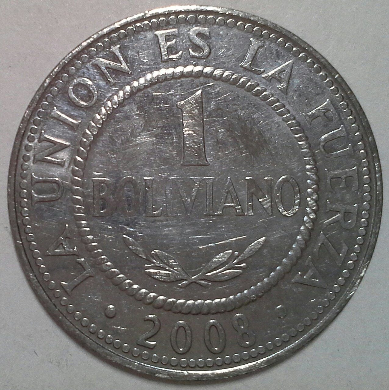 1 боливиано 2008 Боливия