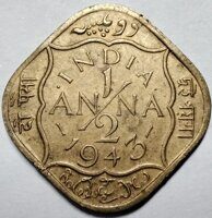 1/2 анны  1943 Британская Индия