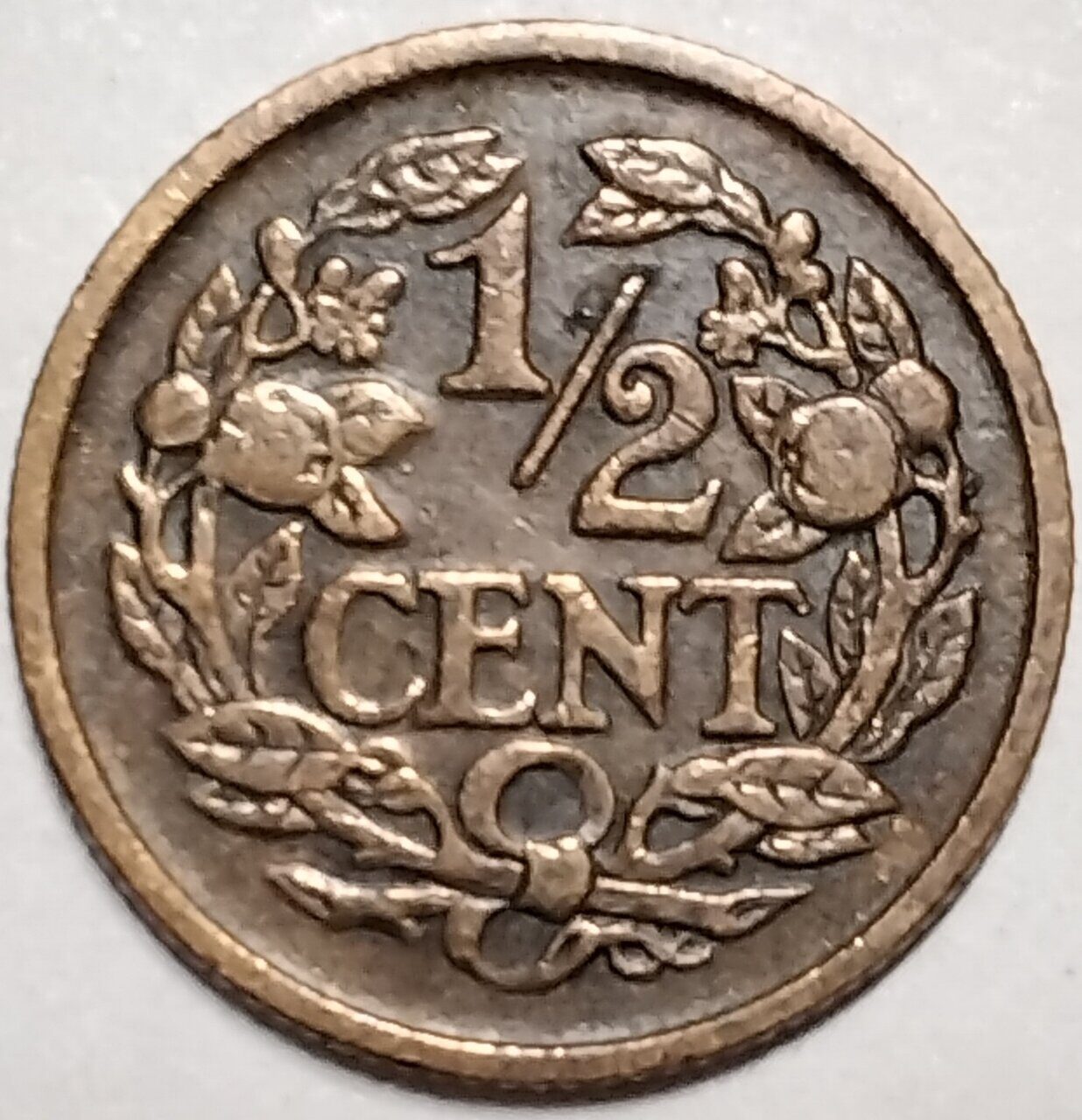 1/2 цента 1928 Нидерланды