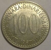 100 динар 1987 Югославия