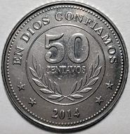 50 сентаво 2014 Никарагуа