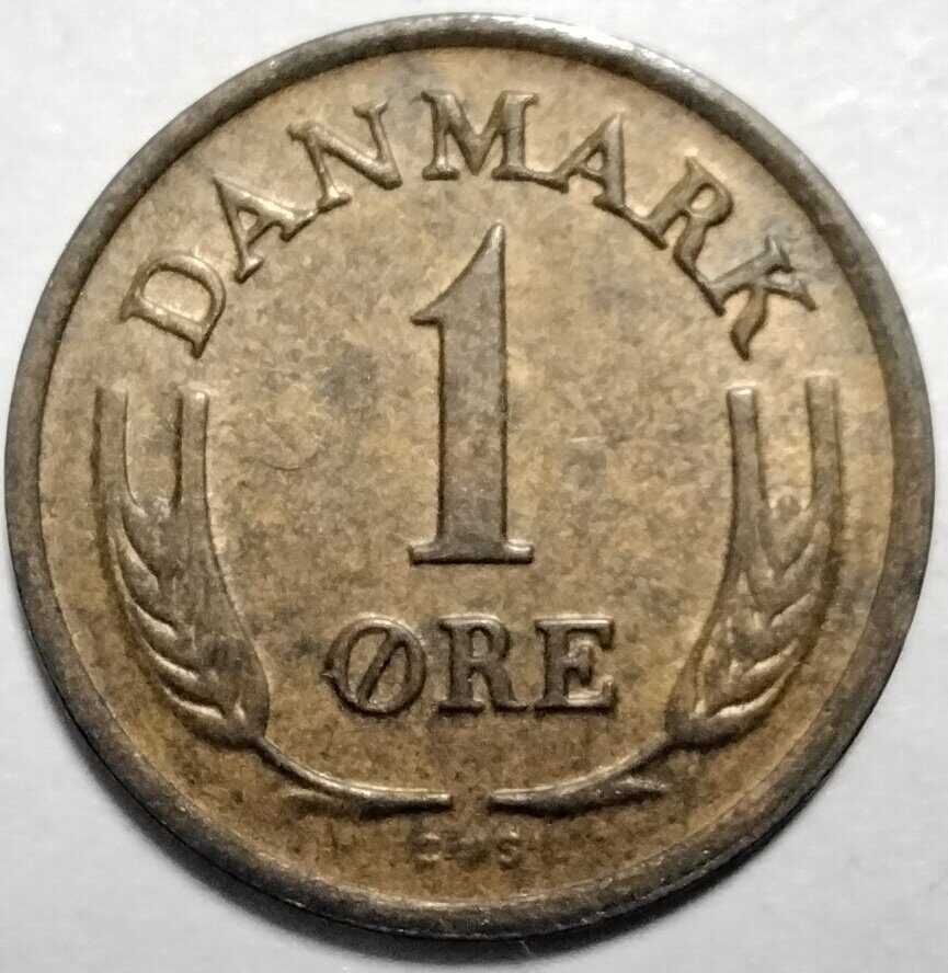 1 эре 1963  Дания. С;S. бронза